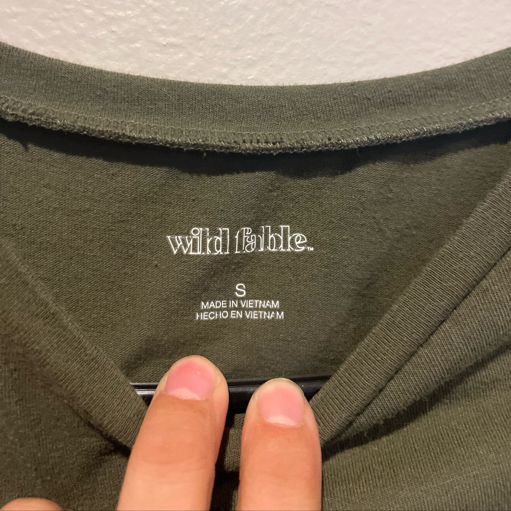 small wild fable green crop top